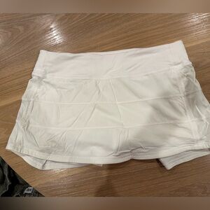 Lululemon White Pace Rival Tennis Skirt Skort